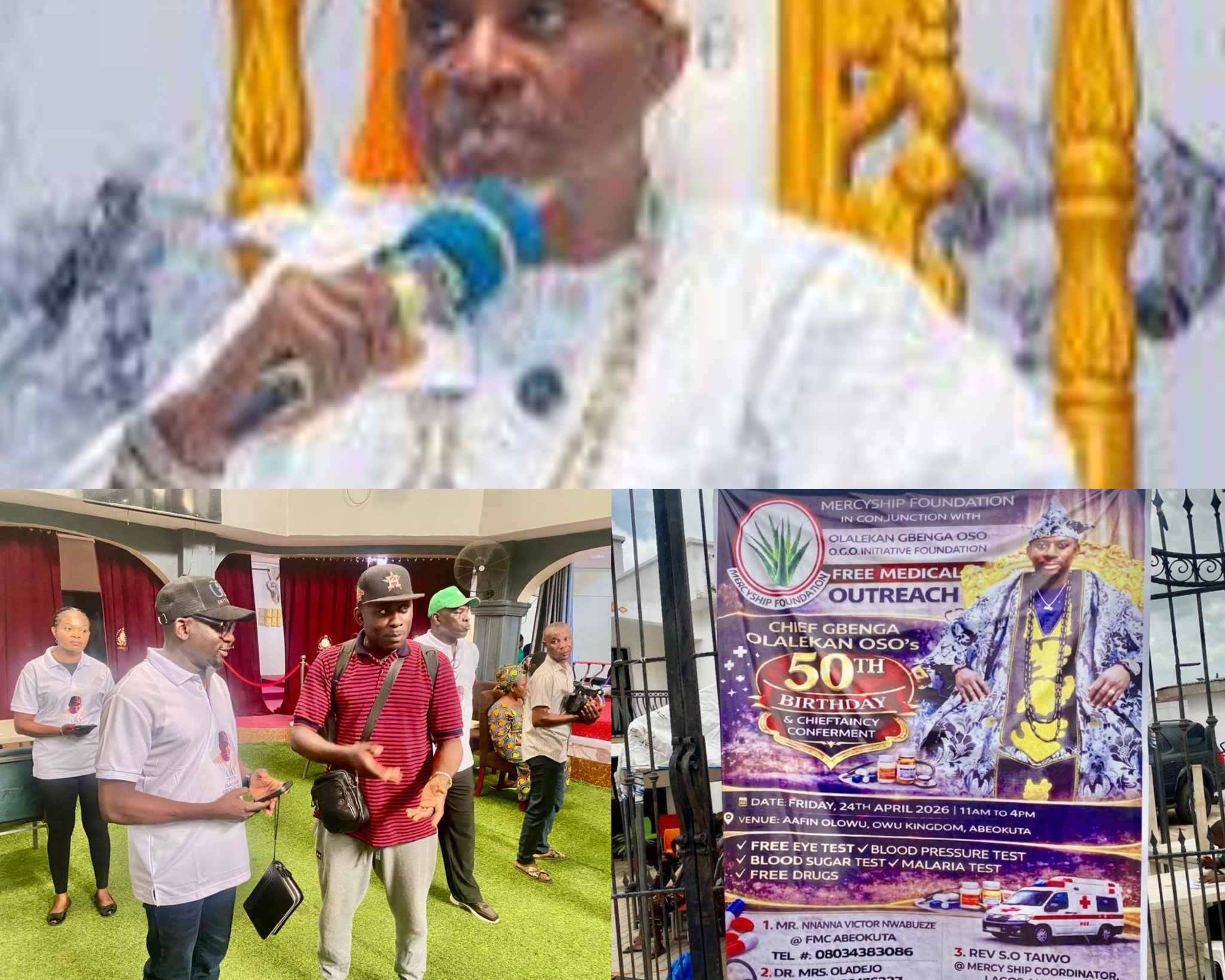 Olowu Seeks Support from Wealthy Nigerians to Save Lives as Asiwaju Gbenga Oso flags off activities marking his 50th birthday